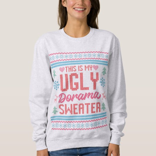 Dorama Ugly Christmas Sweater Knit Style (Voorkant)