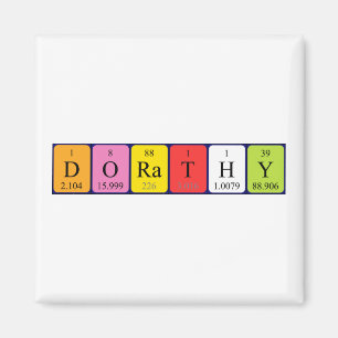 Dorathy periodiek table name magnet magneet