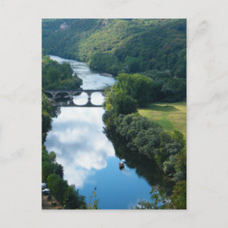 Dordogne Chateau Castle Brug Water Briefkaart