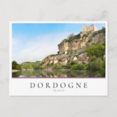 Dordogne River en Beynac-et-Cazenac, Frankrijk Briefkaart (Voorkant)