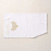 Doré blanc glamour serviette de bain personnalisée (Serviette à main)