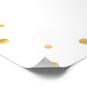 Doré | Chic Confetti Affiche de bienvenue du Parti (Coin)