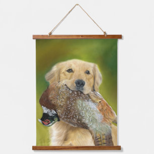Doré, chien, faisan oiseau tapisserie murale