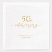 Doré | Élégant 50e anniversaire de Mariage (Recto)