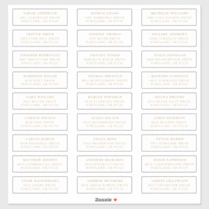 Doré   Étiquettes de adresse individuels