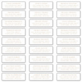 Doré | Étiquettes de adresse individuels (Devant)