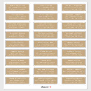 Doré   Étiquettes de adresse individuels