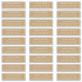 Doré | Étiquettes de adresse individuels (Devant)