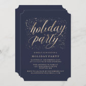 Doré | Invitation de fête de vacances (Devant / Derrière)