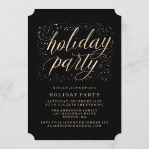 Doré   Invitation de fête de vacances