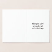 Dorée 10ème anniversaire : Grave "10 ans !" Carte Gold F (Intérieur)