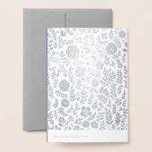Dorée 25e anniversaire d'argent Véritable carte de voeux (Derrière avec enveloppe)
