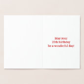 Dorée 25ème anniversaire : Audacieux "25 ans !" Carte Go (Intérieur)