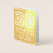 Dorée 30ème anniversaire : Grave "30 ans !" Carte Gold F (Devant)