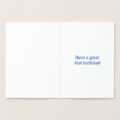 Dorée 41e anniversaire : Audacieux "41 ANS !" Carte Gold (Intérieur)