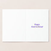 Dorée 42e anniversaire : audacieux "42 ans !" Carte Gold (Intérieur)