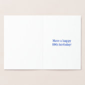 Dorée 59ème anniversaire : audacieux "59 ans !" Carte Go (Intérieur)