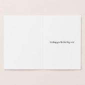 Dorée 70e Joyeuse carte Foil Anniversaire personnalisée (Intérieur)