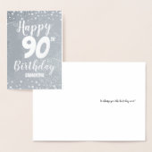 Dorée 90e Carte Foil Personnalisée Anniversaire (Affichage)