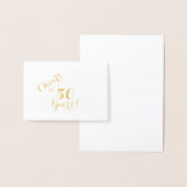 Dorée À 50 ans, félicitations ! Carte mini (Affichage)