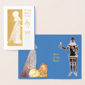 Dorée Amateurs médiévaux chevalier et carte dame (Affichage)