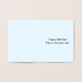 Dorée Amusant et idiot "Voeux d'anniversaire !" Carte (Intérieur)