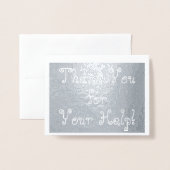 Dorée Amusant, idiot "Merci pour ton aide !" Carte (Devant avec enveloppe)