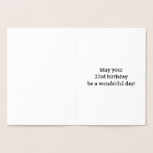 Dorée Audacieux, Huile D'Or "23 ANS !" Carte d'anniversa (Intérieur)