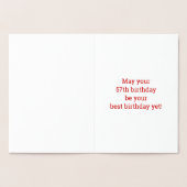 Dorée Audacieux, Huile D'Or "57 ANS !" Carte d'anniversa (Intérieur)