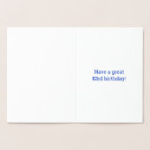 Dorée Audacieux, Huile D'Or "83 ANS !" Carte d'anniversa (Intérieur)