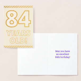 Dorée Audacieux, Huile D'Or "84 ANS !" Carte d'anniversa