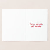 Dorée Audacieux, L'Huile D'Or "28 ANS !" Carte d'anniver (Intérieur)