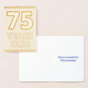Dorée Audacieux, L'Huile D'Or "75 ANS !" Carte d'anniver