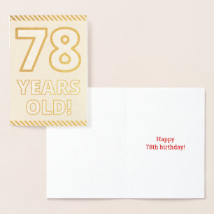 Dorée Audacieux, L'Huile D'Or "78 ANS !" Carte d'anniver