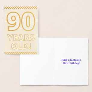 Dorée Audacieux, L'Huile D'Or "90 ANS !" Carte d'anniver