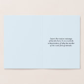 Dorée Audacieux, "MERCI POUR VOTRE AIDE !" Carte (Intérieur)