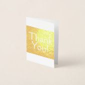 Dorée Basique, élégant "Merci" ! Carte (Devant)