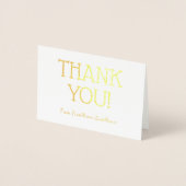 Dorée Basique et simple "MERCI !" Carte (Devant)