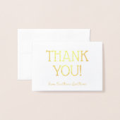 Dorée Basique et simple "MERCI !" Carte (Devant avec enveloppe)