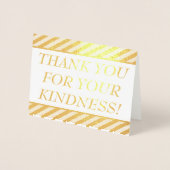 Dorée Basique, "MERCI POUR VOTRE GENTILLESSE !" Carte (Devant)