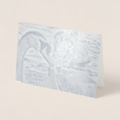 Dorée Belle volée de cygnes Carte message personnalisé (Devant)