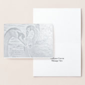 Dorée Belle volée de cygnes Carte message personnalisé (Affichage)