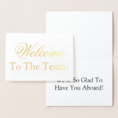 Dorée Bienvenue Sur La Carte Foil Team (Affichage)