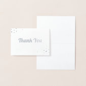 Dorée Blanc avec Carte de remerciements à flocons d'eau  (Affichage)