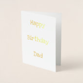 Dorée Bonne carte papa d'anniversaire (Devant)