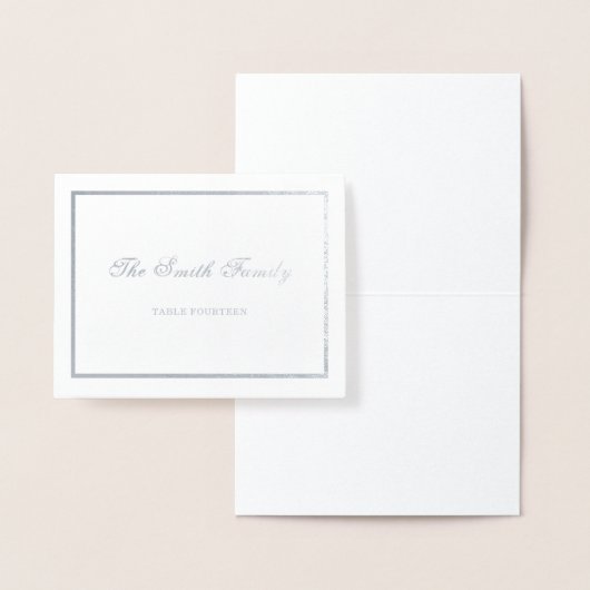 Dorée Bordure de la carte Mariage argent (Affichage)