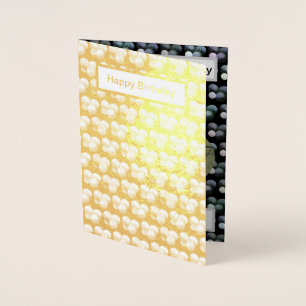 Dorée Boules de pelouse Gold Foil, carte d'anniversaire.