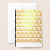Dorée Boules de pelouse Gold Foil, carte d'anniversaire. (Derrière avec enveloppe)