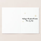 Dorée Cadeaux de la feuille de saison Carte de Noël (Intérieur)