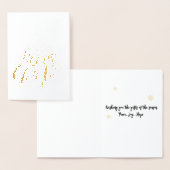 Dorée Cadeaux de la feuille de saison Carte de Noël (Affichage)